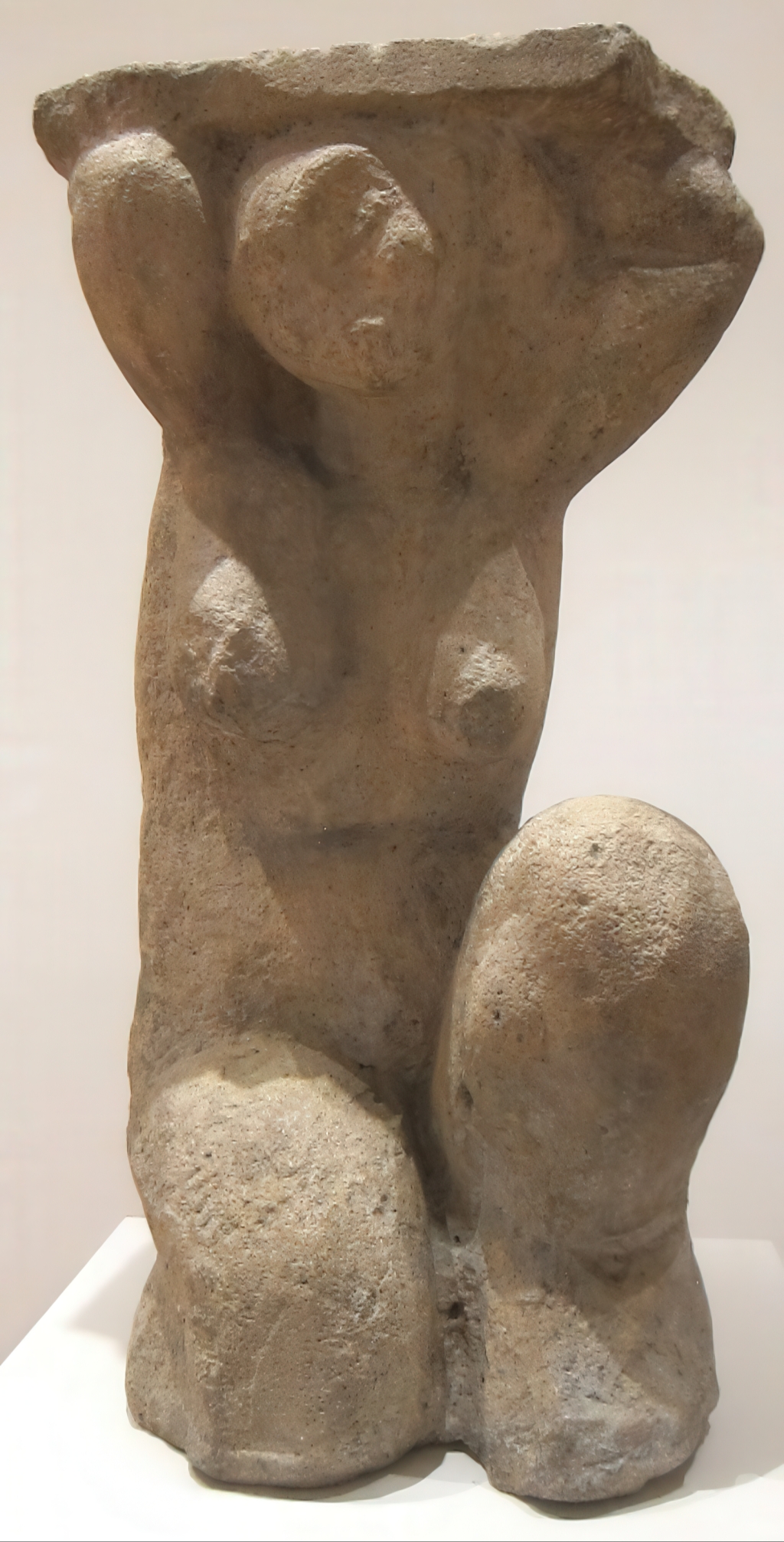 Caryatid by Amedeo Modigliani, c. 1914, limestone, Museum of Modern Art